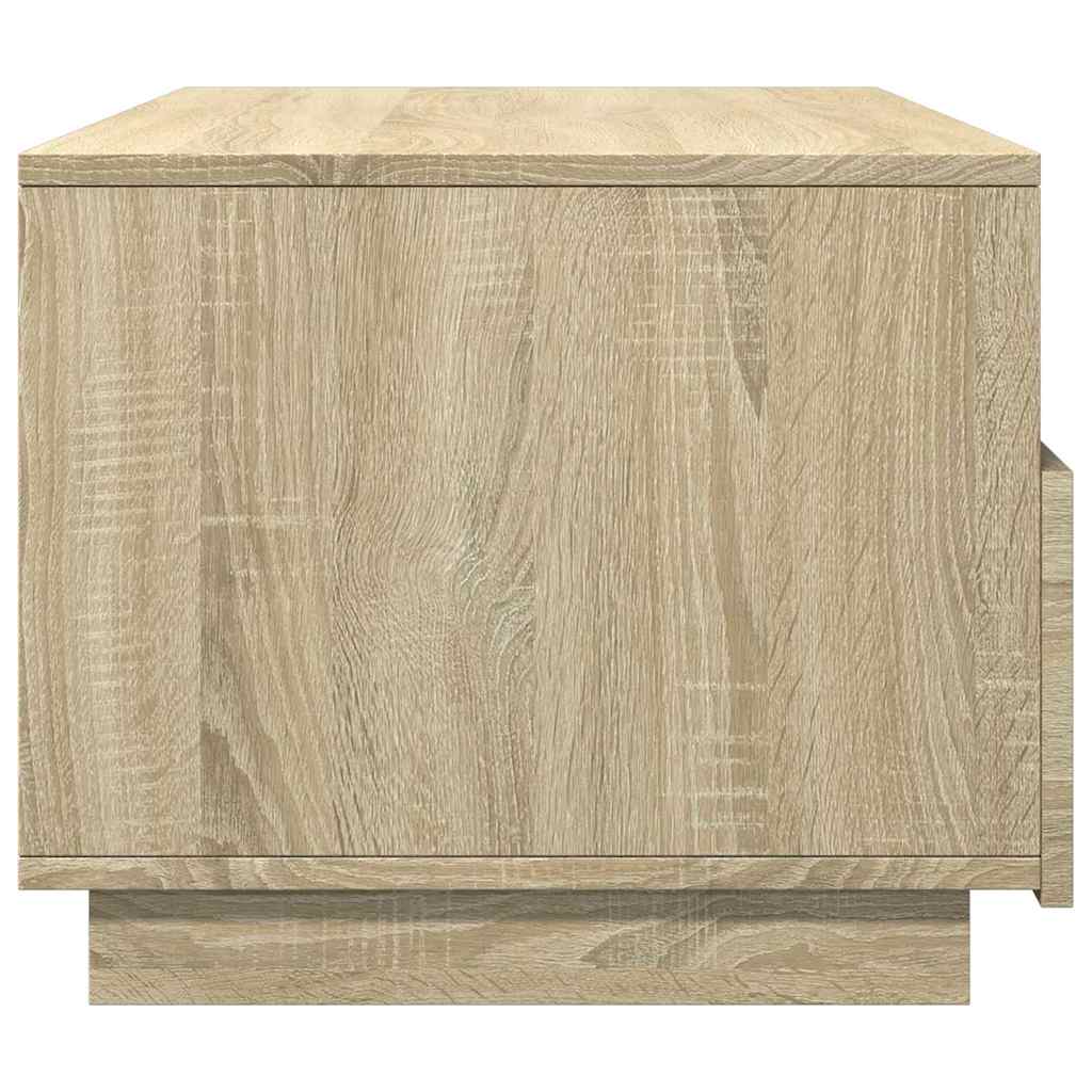 vidaXL Coffee Table with LED Lights Sonoma Oak 90x49x40 cm