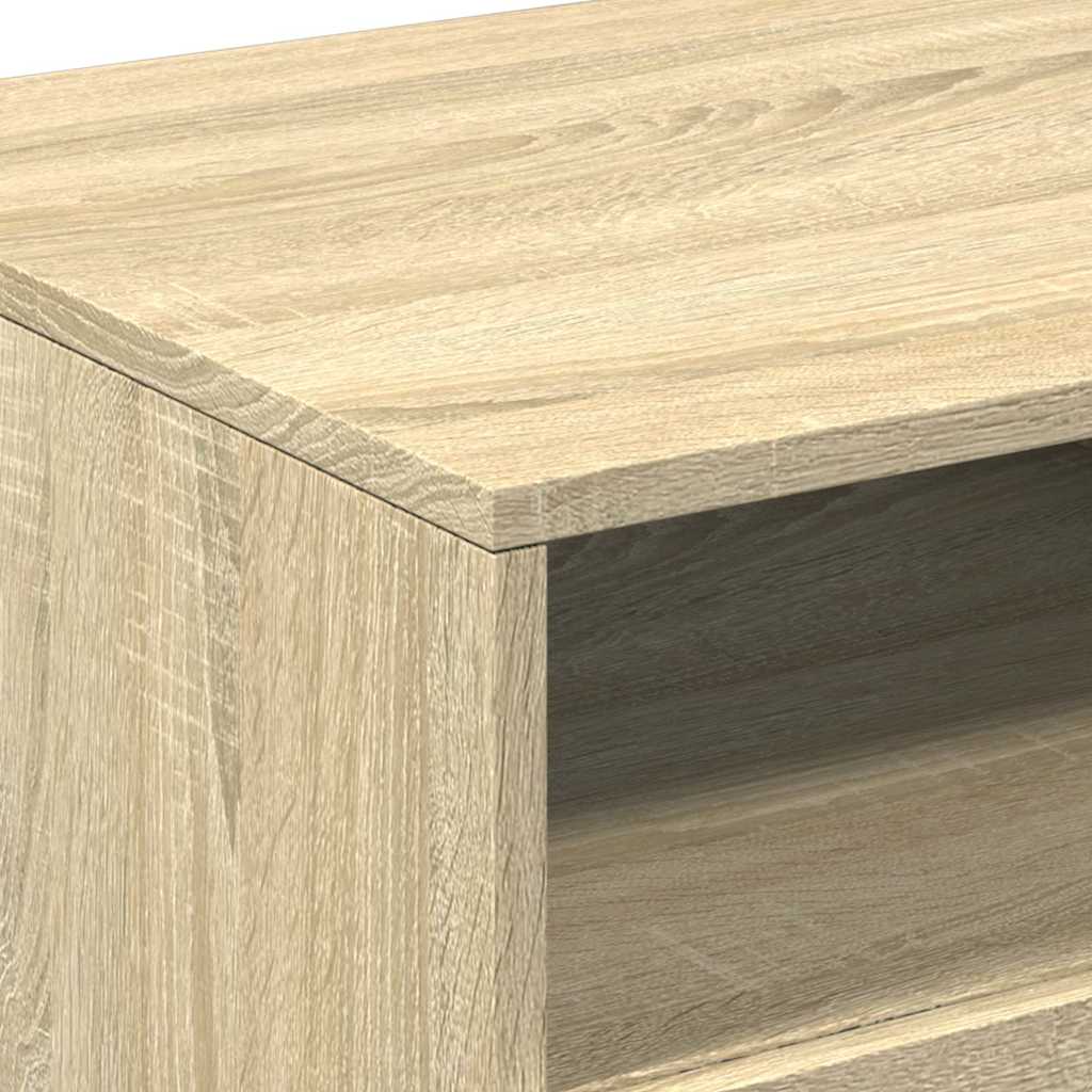 vidaXL Coffee Table with LED Lights Sonoma Oak 90x49x40 cm