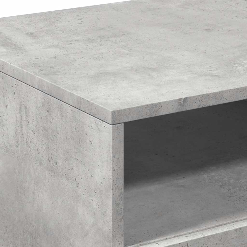 vidaXL Coffee Table with LED Lights Concrete Grey 90x49x40 cm