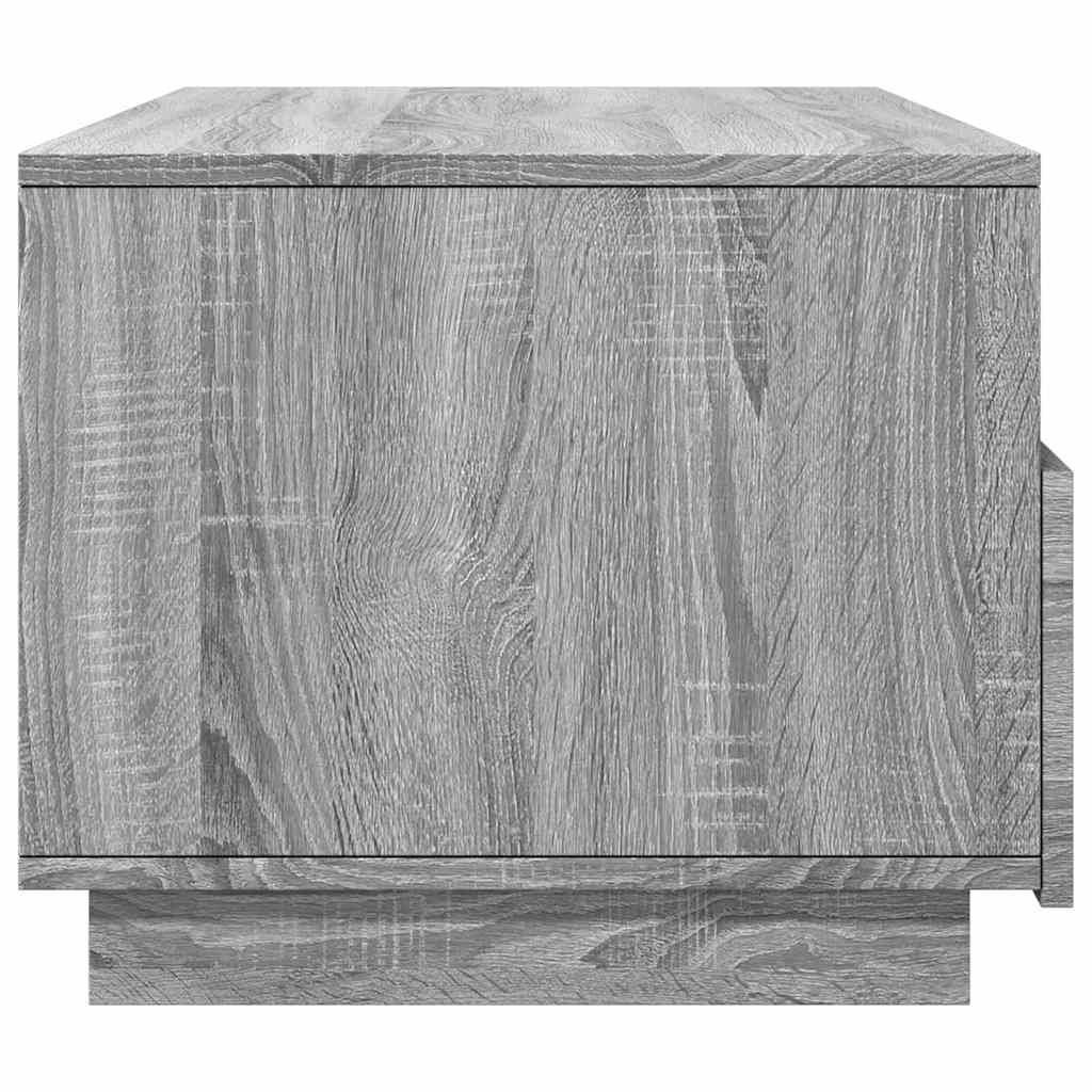 vidaXL Coffee Table with LED Lights Grey Sonoma 90x49x40 cm