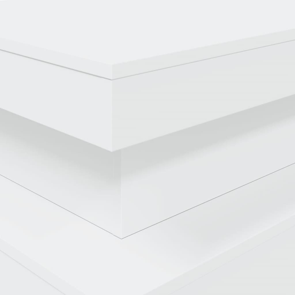 vidaXL Coffee Table with LED Lights White 90x50x40 cm