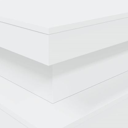 vidaXL Coffee Table with LED Lights White 90x50x40 cm