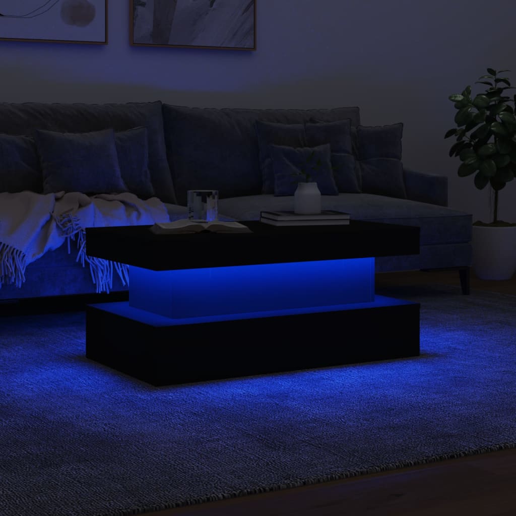 vidaXL Coffee Table | Black | Engineered wood | Medium | Coffee Table
