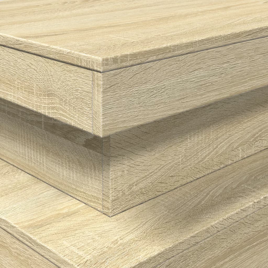 vidaXL Coffee Table with LED Lights Sonoma Oak 90x50x40 cm