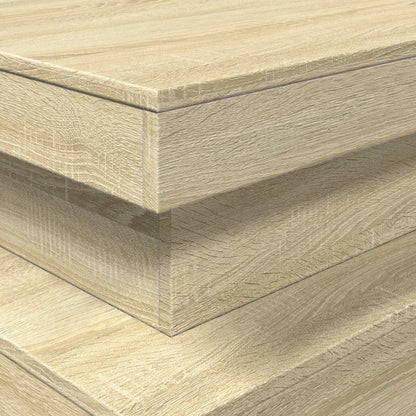 vidaXL Coffee Table with LED Lights Sonoma Oak 90x50x40 cm