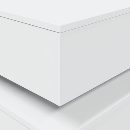 vidaXL Coffee Table with LED Lights White 50x50x40 cm