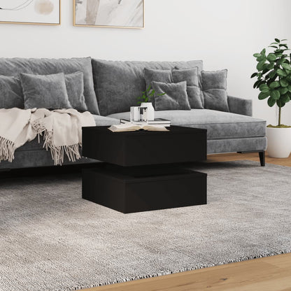 vidaXL Coffee Table | Black | Engineered wood | Low | Coffee Table | Square