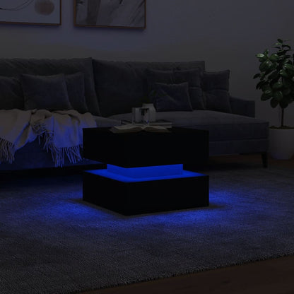 vidaXL Coffee Table | Black | Engineered wood | Low | Coffee Table | Square