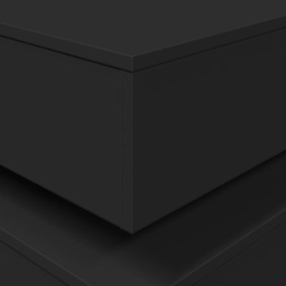 vidaXL Coffee Table | Black | Engineered wood | Low | Coffee Table | Square