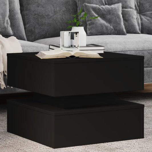 vidaXL Coffee Table | Black | Engineered wood | Low | Coffee Table | Square