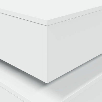 vidaXL Coffee Table with LED Lights White 90x50x40 cm