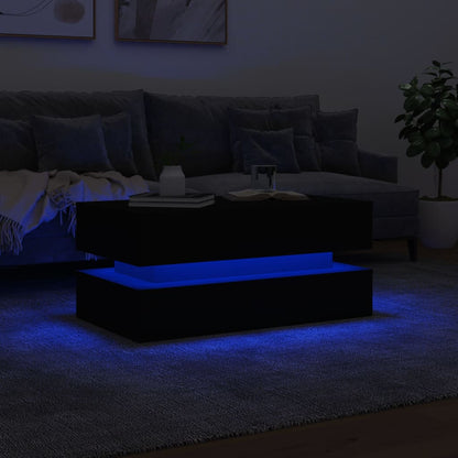 vidaXL Coffee Table | Black | Engineered wood | 90x50x40 cm | Coffee Table