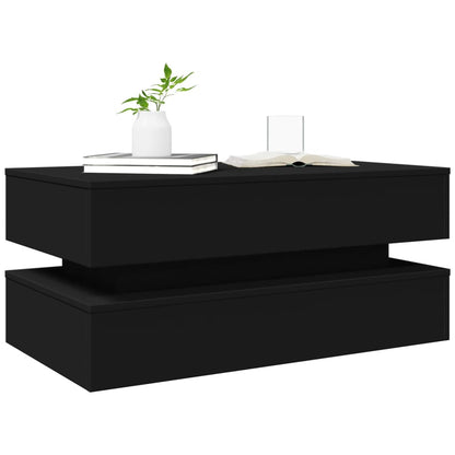 vidaXL Coffee Table | Black | Engineered wood | 90x50x40 cm | Coffee Table