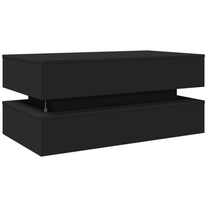 vidaXL Coffee Table | Black | Engineered wood | 90x50x40 cm | Coffee Table