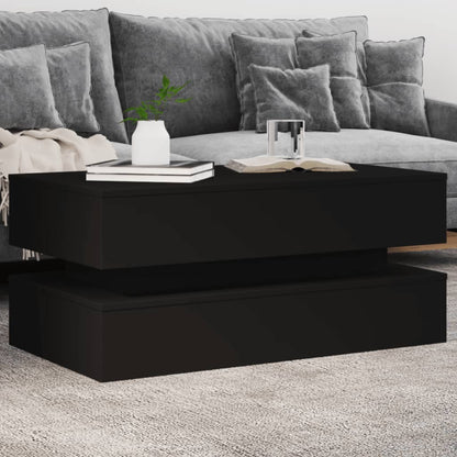 vidaXL Coffee Table | Black | Engineered wood | 90x50x40 cm | Coffee Table