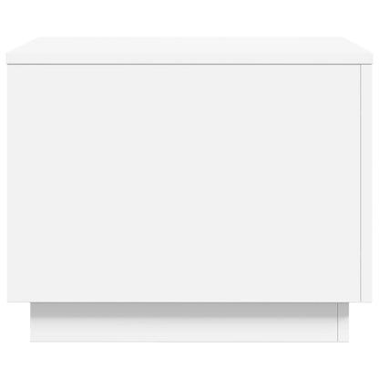 vidaXL Coffee Table with LED Lights White 50x50x40 cm