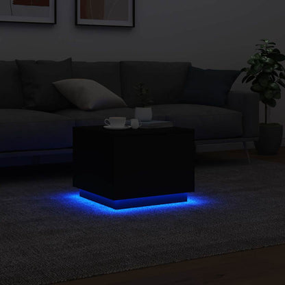 vidaXL Coffee Table | Black | Engineered wood | 50 cm x 50 cm x 40 cm