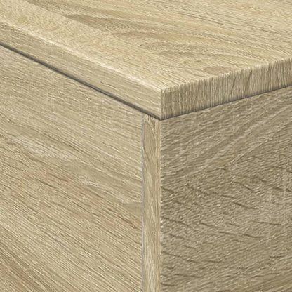 vidaXL Coffee Table with LED Lights Sonoma Oak 50x50x40 cm