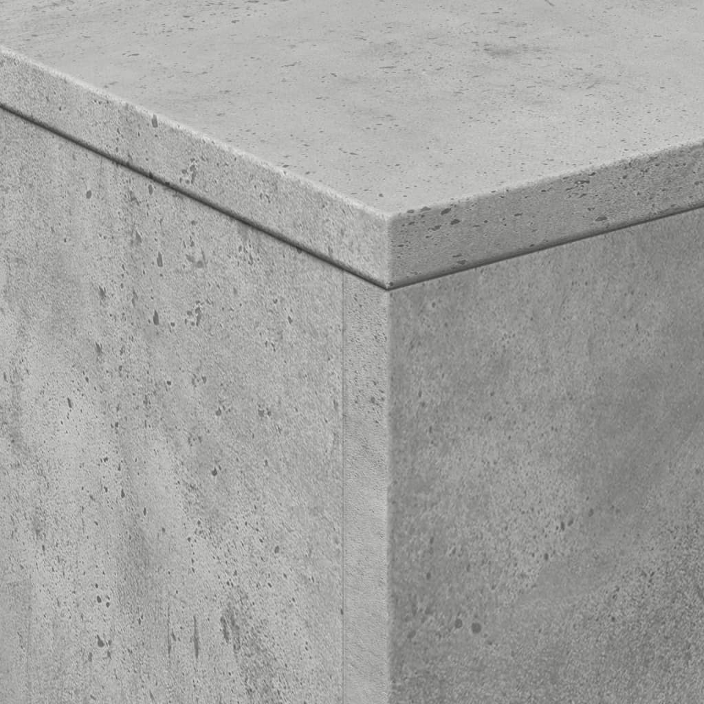 vidaXL Coffee Table with LED Lights Concrete Grey 50x50x40 cm