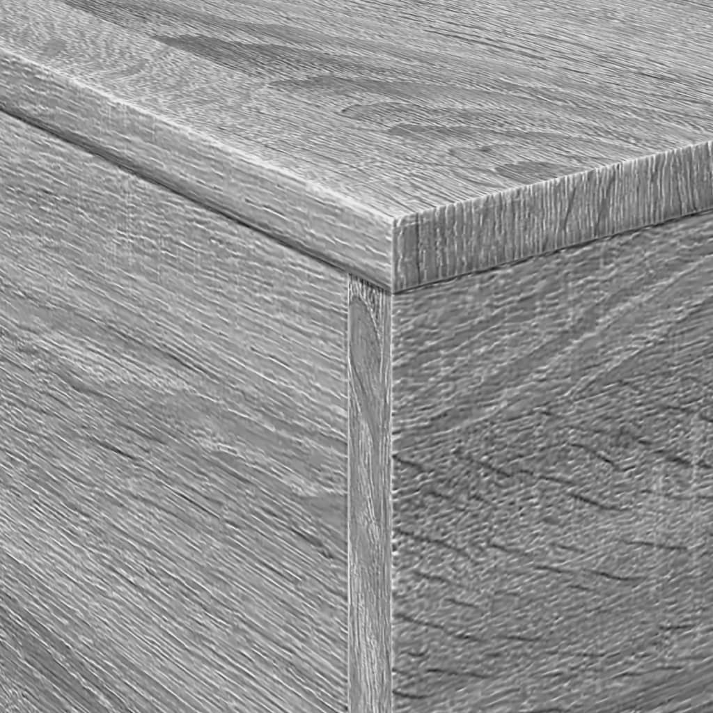 vidaXL Coffee Table with LED Lights Grey Sonoma 50x50x40 cm