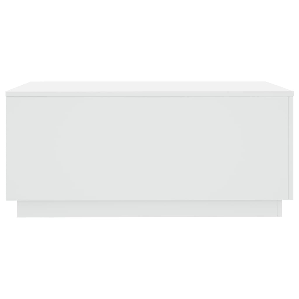 vidaXL Coffee Table with LED Lights White 90x50x40 cm