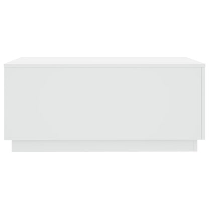 vidaXL Coffee Table with LED Lights White 90x50x40 cm