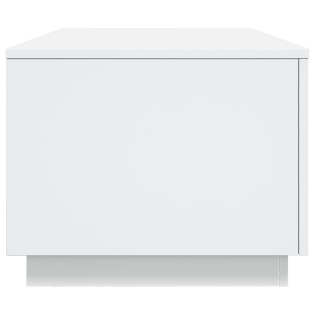 vidaXL Coffee Table with LED Lights White 90x50x40 cm