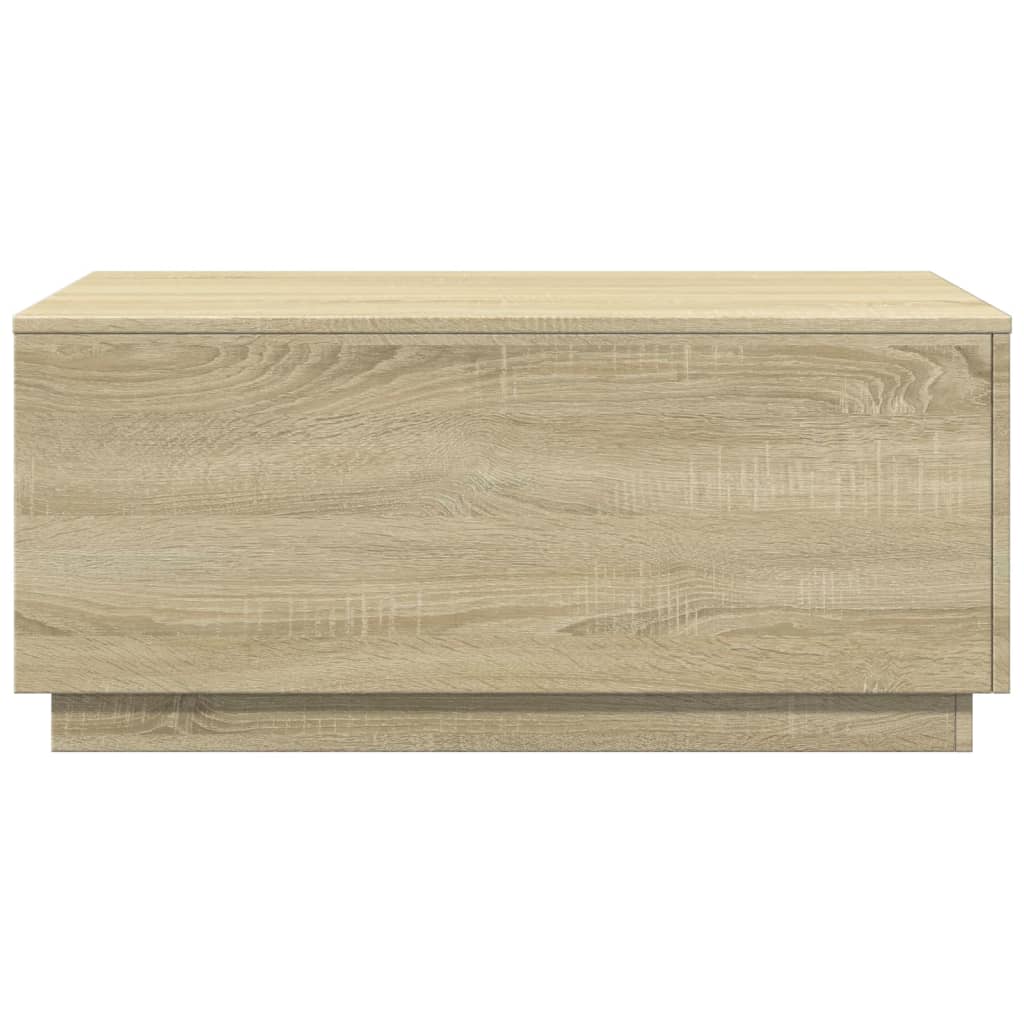 vidaXL Coffee Table with LED Lights Sonoma Oak 90x50x40 cm