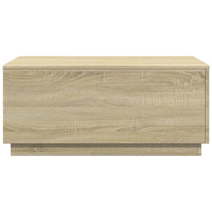 vidaXL Coffee Table with LED Lights Sonoma Oak 90x50x40 cm