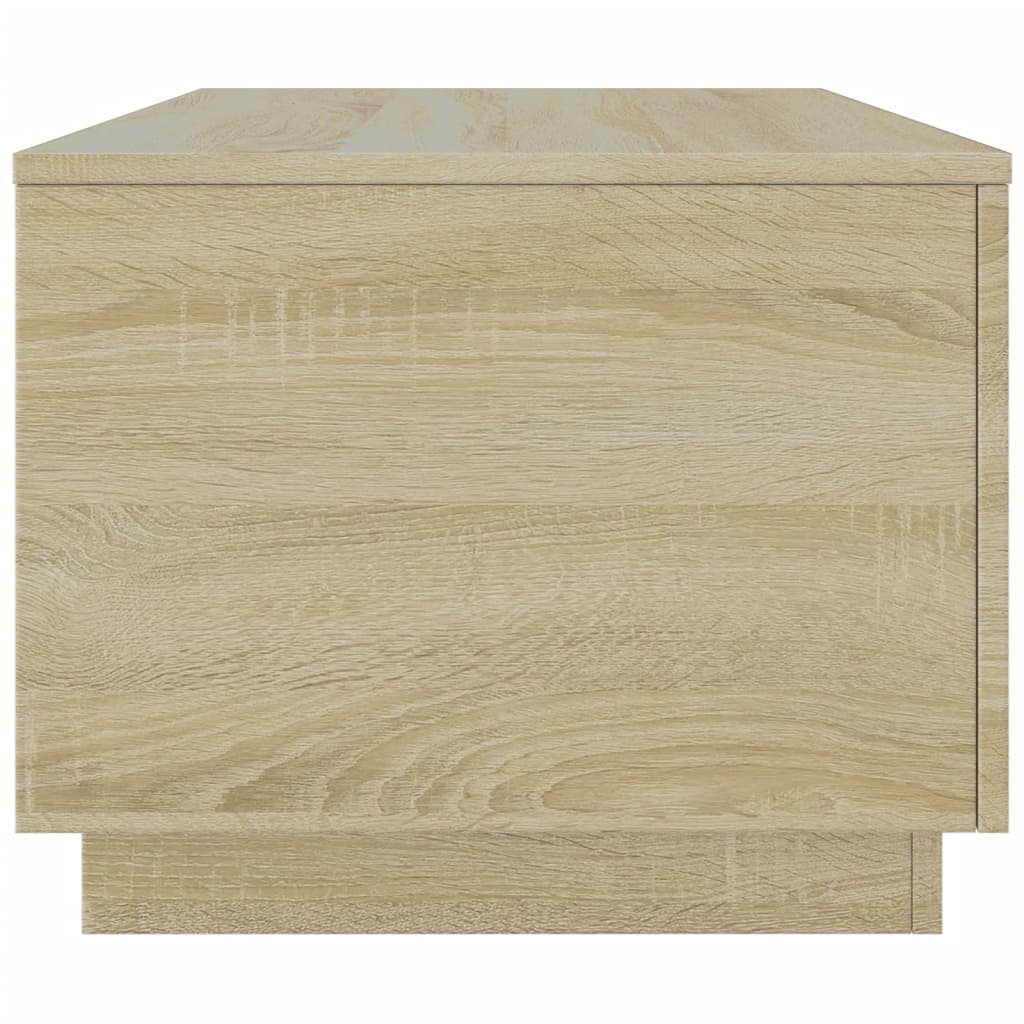 vidaXL Coffee Table with LED Lights Sonoma Oak 90x50x40 cm