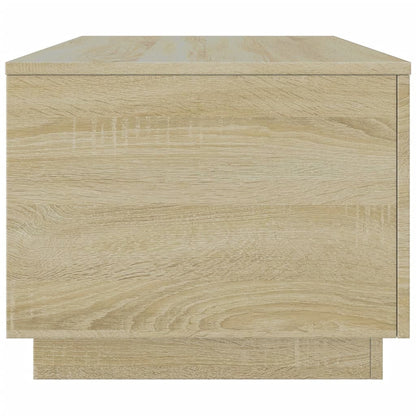 vidaXL Coffee Table with LED Lights Sonoma Oak 90x50x40 cm