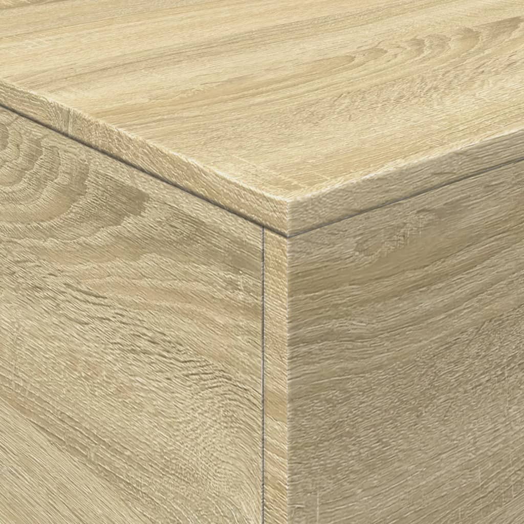 vidaXL Coffee Table with LED Lights Sonoma Oak 90x50x40 cm