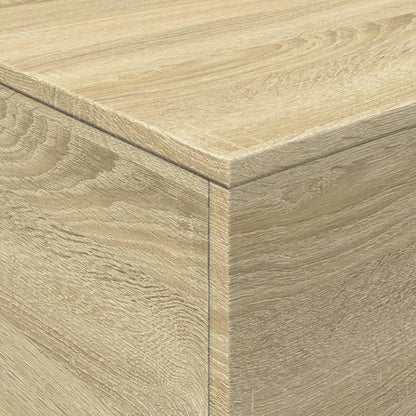 vidaXL Coffee Table with LED Lights Sonoma Oak 90x50x40 cm