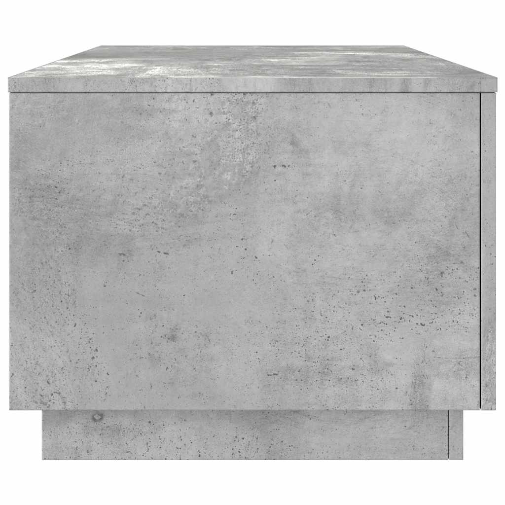 vidaXL Coffee Table with LED Lights Concrete Grey 90x50x40 cm