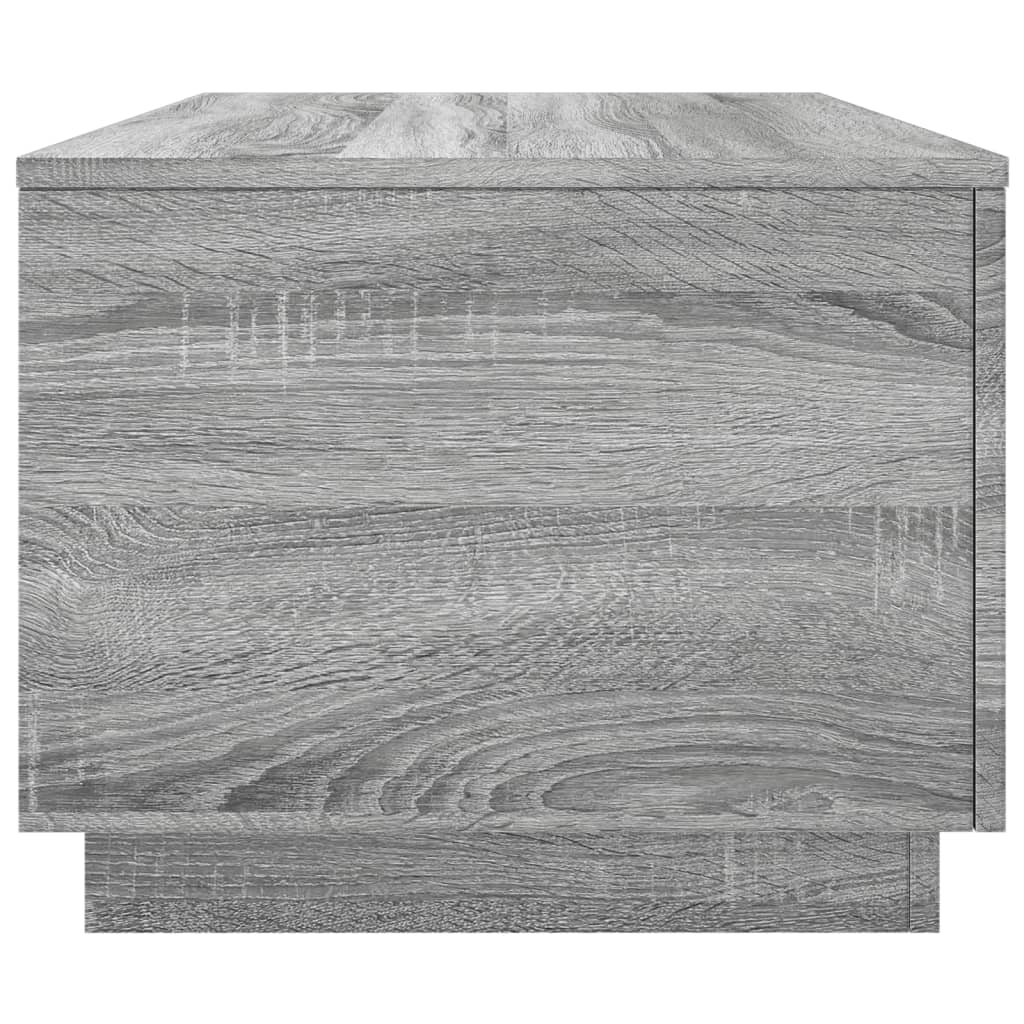 vidaXL Coffee Table with LED Lights Grey Sonoma 90x50x40 cm