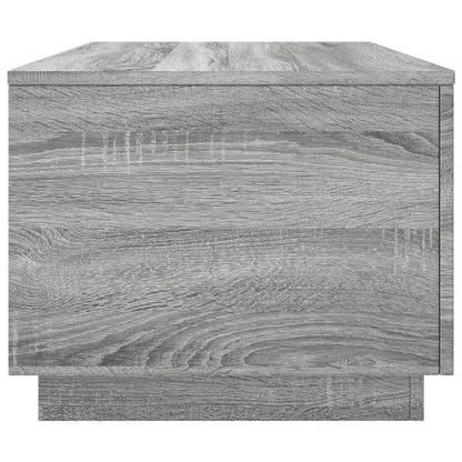 vidaXL Coffee Table with LED Lights Grey Sonoma 90x50x40 cm