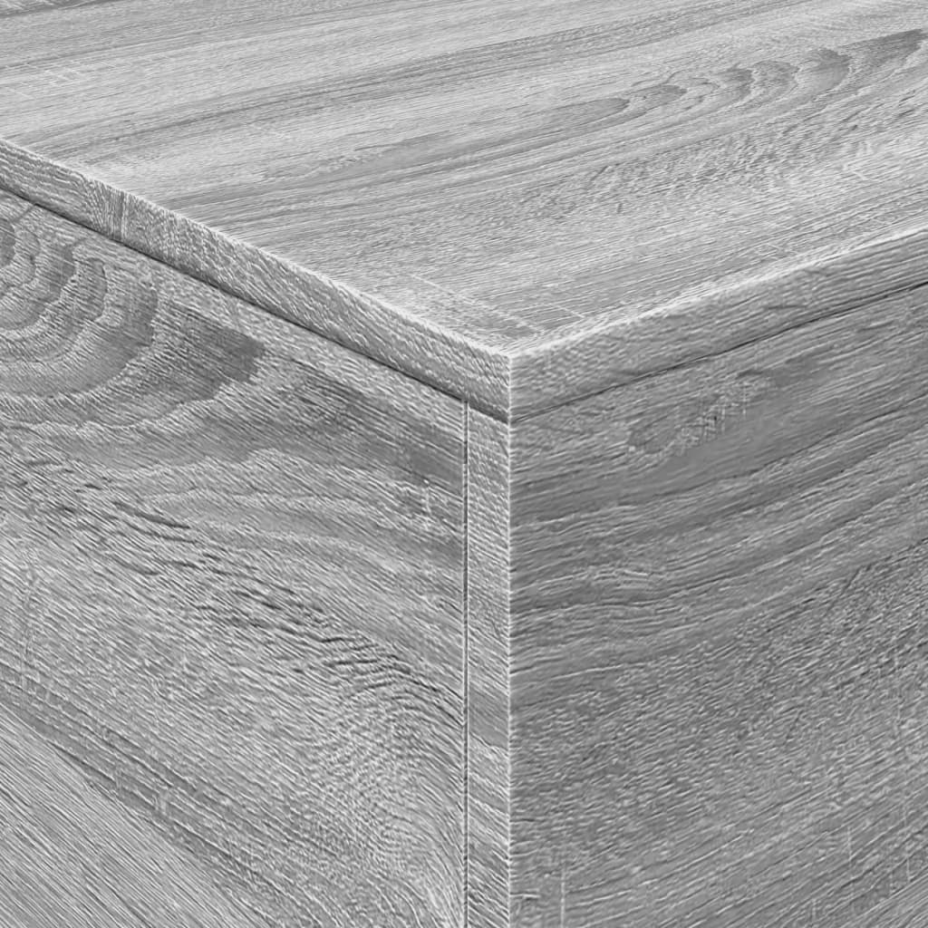 vidaXL Coffee Table with LED Lights Grey Sonoma 90x50x40 cm