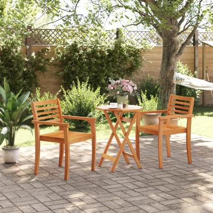 vidaXL Folding Garden Table Ø60x75 cm Solid Wood Acacia