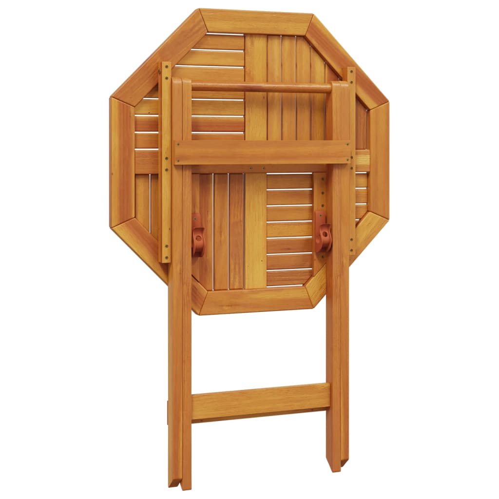 vidaXL Folding Garden Table Ø70x75 cm Solid Wood Acacia