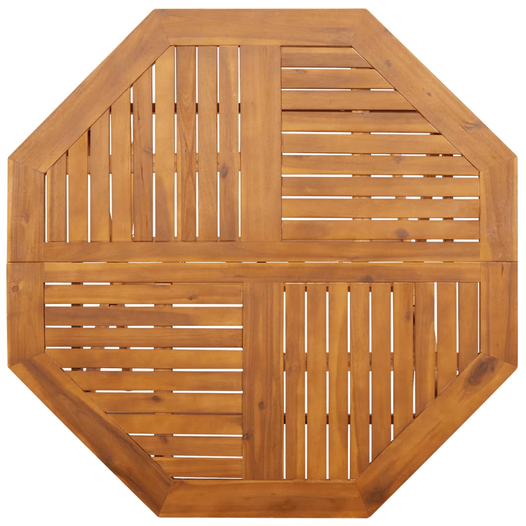 vidaXL Folding Garden Table Ø110x75 cm Solid Wood Acacia