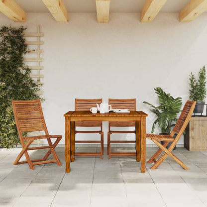 vidaXL Folding Garden Chairs 4 pcs Solid Wood Acacia