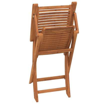 vidaXL Folding Garden Chairs with Armrest 2 pcs Solid Wood Acacia