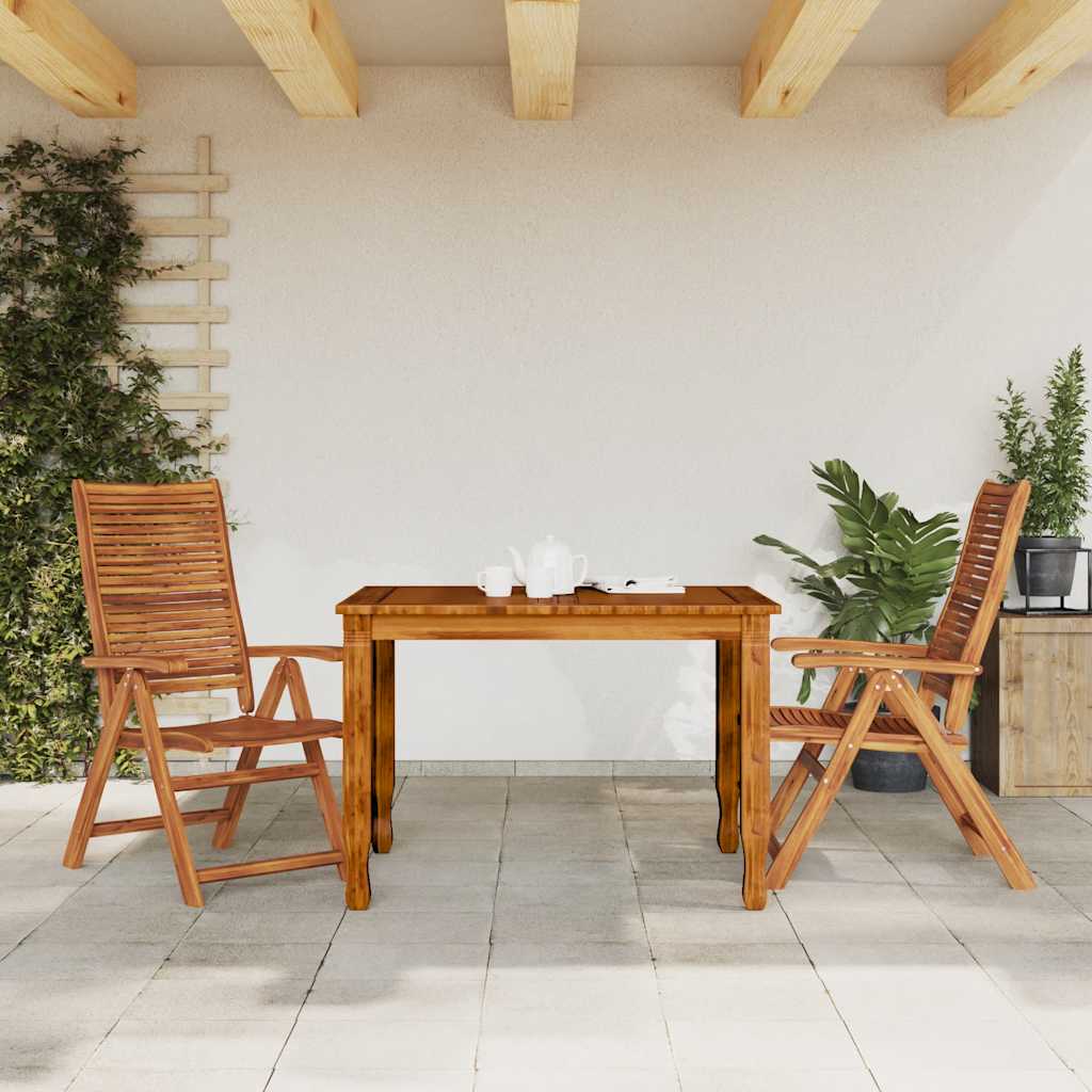 vidaXL Reclining Folding Garden Chairs 2 pcs Solid Wood Acacia