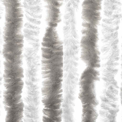 vidaXL Fly Curtain Light Grey and White 56x200 cm Chenille