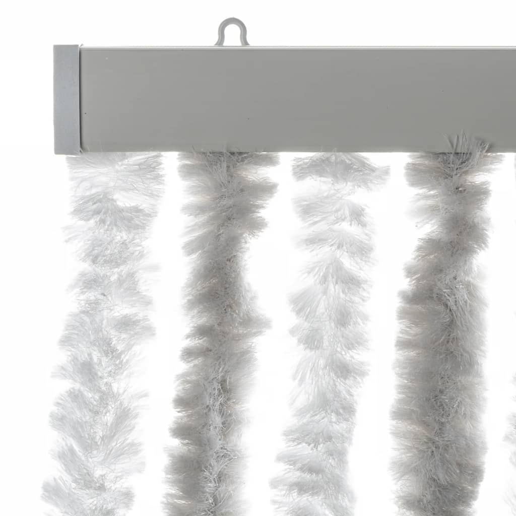 vidaXL Fly Curtain Light Grey and White 90x220 cm Chenille