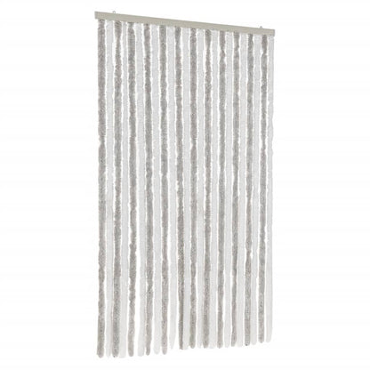 vidaXL Fly Curtain Light Grey and White 100x230 cm Chenille