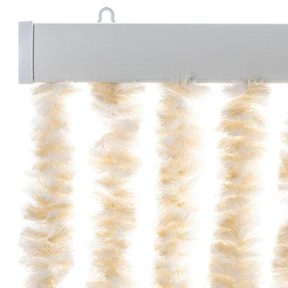 vidaXL Fly Curtain Beige and White 90x200 cm Chenille