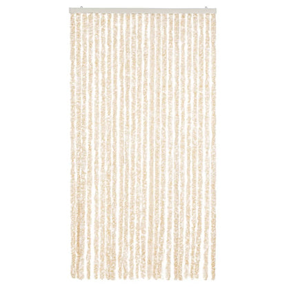 vidaXL Fly Curtain Beige and White 100x220 cm Chenille