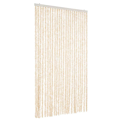 vidaXL Fly Curtain Beige and White 100x230 cm Chenille