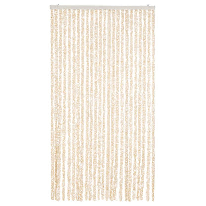 vidaXL Fly Curtain Beige and White 100x230 cm Chenille
